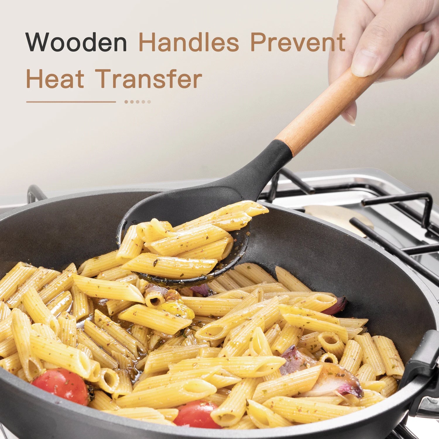 Elevate Your Cooking Experience with the 38-Piece Silicone Utensil Set - Heat Resistant, BPA-Free, and Stylish Wooden Handles for Nonstick Cookware